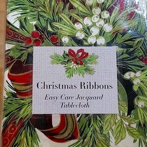 Christmas Ribbon Tablecloth